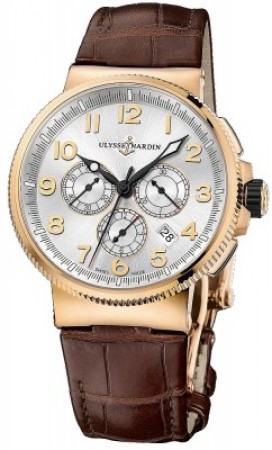 AAA Replica Ulysse Nardin Marine Chronograph Manufacture 43mm Mens Watch 1506-150/61