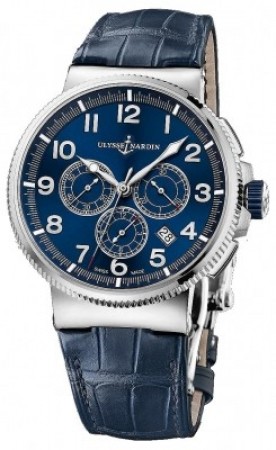 AAA Replica Ulysse Nardin Marine Chronograph Manufacture 43mm Mens Watch 1503-150/63
