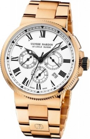 AAA Replica Ulysse Nardin Marine Chronograph Manufacture 43mm Mens Watch 1506-150-8m/LE
