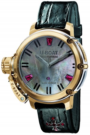 AAA Replica U-Boat Chimera Auto 40 Gold Mother of Pearl Watch 8034