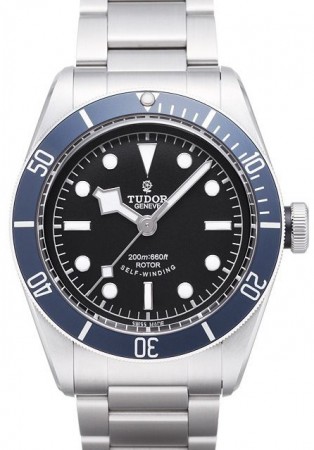 AAA Replica Tudor Heritage Black Bay Black Dial Steel Strap Mens Watch 79220B-2