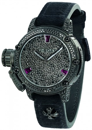 AAA Replica U-Boat Chimera Auto 40 IPB Black Diamond Limited Edition Watch 8022