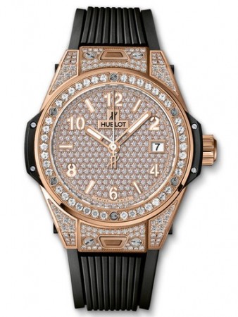 AAA Replica Hublot Big Bang One Click King Gold Full Pave 39mm Watch 465.OX.9010.RX.1604