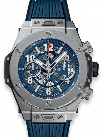 AAA Replica Hublot Big Bang Unico Titanium Blue 45mm Mens Watch 411.NX.5179.RX