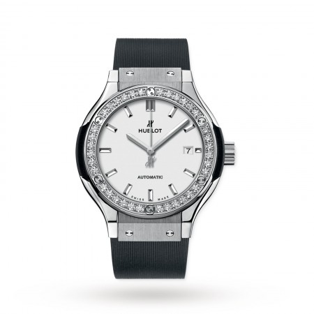 Swiss Hublot Classic Fusion Titanium Opalin Diamonds 582.NX.2610.RX.1204 33mm