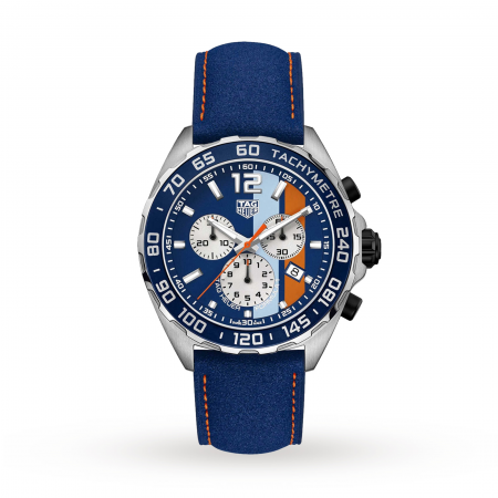 TAG Heuer Formula 1 Gulf Special Edition 43mm Mens Watch CAZ101N.FC8243