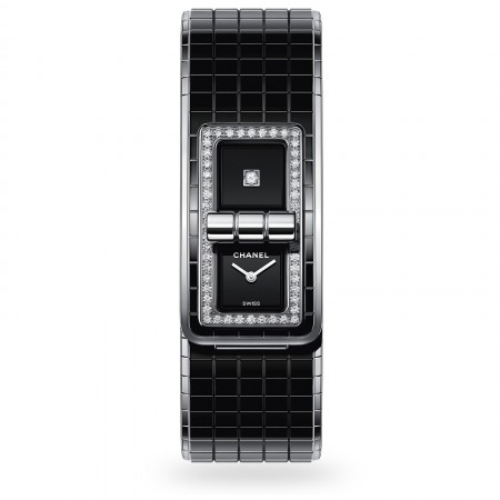 Swiss Designer CODE COCO Steel and Ceramic H5148 38x21.5mm