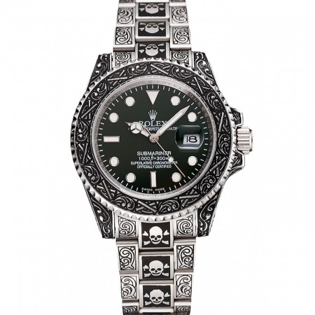 Rolex Submariner Skull Limited Edition Green Dial Vintage Case And Bracelet 1454079