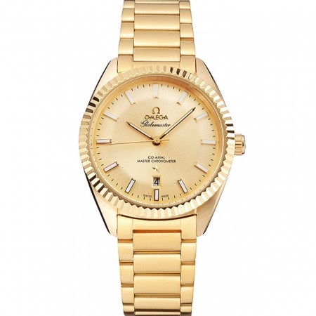 Omega Globemaster Gold Dial Gold Case And Bracelet