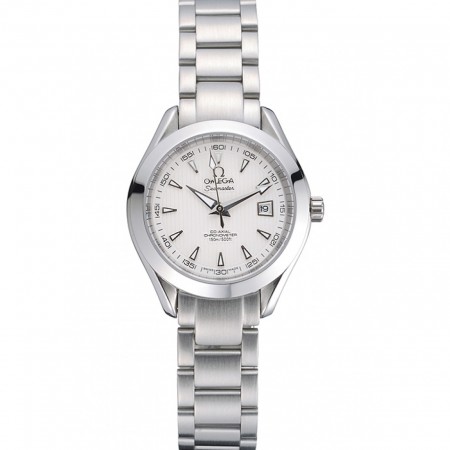 Omega Seamaster Aqua Terra White Dial Stainless Steel Bracelet Ladies 622446