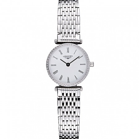 Longines La Grande Classique Stainless Steel White Dial Diamond Bezel Femme 622110