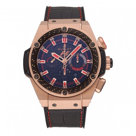 Swiss Hublot Big Bang Limited Edition Formula 1 Black And Red Dial Gold Case Black Strap 62287