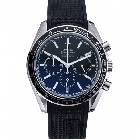 Omega Speedmaster Black Rubber Strap Black Dial 622042