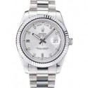 Rolex Day-Date Polished Stainless Steel Silver Dial
