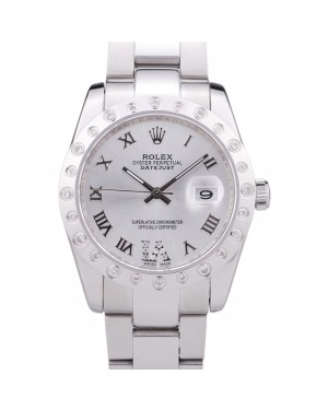 Rolex Datejust Diamond Bezel Silver Dial 7468