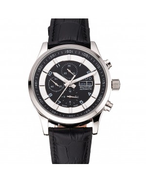 Mido Multifort Cronograph 2 Tone Dial Black Leather Strap 622184