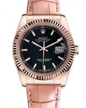 AAA Replica Rolex Datejust 36mm Everose Gold Midsize Watch 116135-0066
