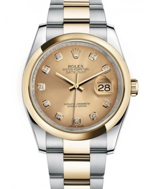 AAA Replica Rolex Datejust 36mm Stainless Steel and Yellow Gold Midsize Watch 116203-0130