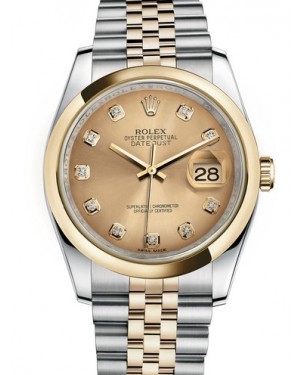 AAA Replica Rolex Datejust 36mm Stainless Steel and Yellow Gold Midsize Watch 116203-0140