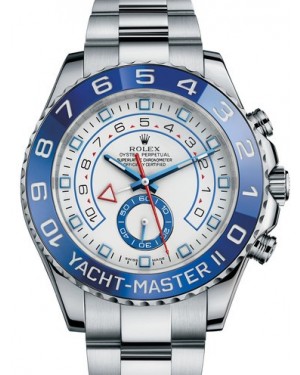 AAA Replica Rolex Yacht-Master II 44mm White Dial Mens Watch 116680-0001