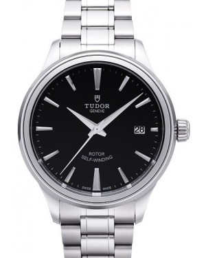 AAA Replica Tudor Style 38mm Black Dial Steel Strap Mens Watch 12500-1