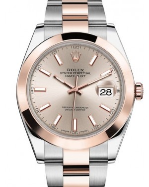 AAA Replica Rolex Datejust 41mm Stainless Steel and Everose Gold Mens Watch 126301-0009