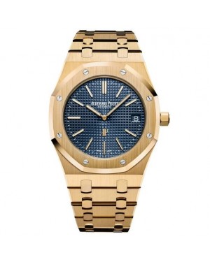 AAA Replica Audemars Piguet Royal Oak Extra-Thin Blue Dial Watch 15202BA.OO.1240BA.01