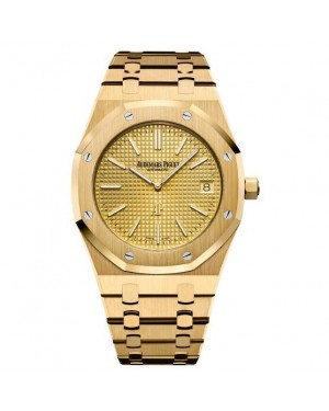 AAA Replica Audemars Piguet Royal Oak Extra-Thin Yellow Gold Watch 15202BA.OO.1240BA.02