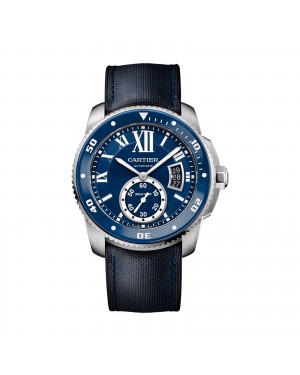 Swiss Calibre de Cartier Diver watch, 42mm, steel, rubber