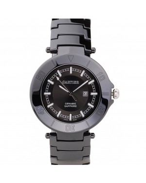 Cartier Pasha 43mm Black Dial Black Ceramic Case