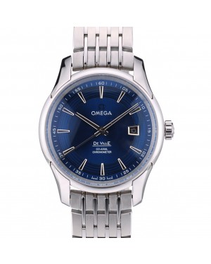 Omega Swiss DeVille Stainless Steel Bezel Blue Dial 7602