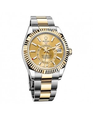 AAA Replica Rolex Oyster Perpetual Sky-Dweller Dual Time Zone Automatic Watch 326933