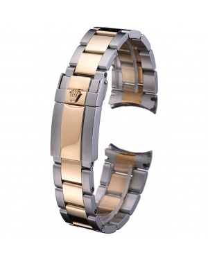 Rolex Plated Yellow Gold and Stainless Steel Link Bracelet 622485