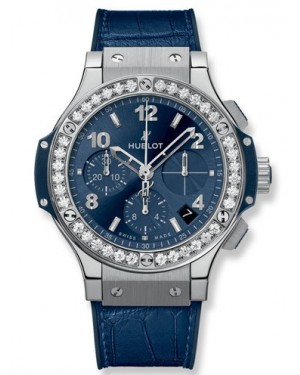 AAA Replica Hublot Big Bang Steel Blue Diamonds Mens Watch 341.SX.7170.LR.1204