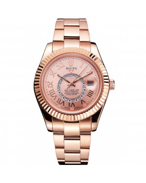 Rolex Sky Dweller Rose Gold Dial Rose Gold Case And Bracelet