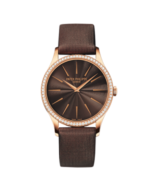 AAA Replica Patek Philippe Calatrava Rose Gold Chocolate Brown Watch 4897R-001