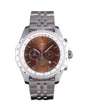Breitling for Bentley Stainless Steel Strap Brown Dial