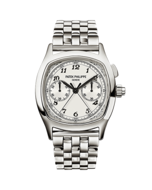 AAA Replica Patek Philippe Split-Seconds Chronograph Stainless Steel Silver Bracelet Watch 5950/1A-001