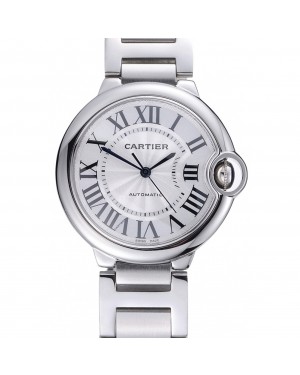 Swiss Cartier Ballon Bleu Silver Dial Stainless Steel Bracelet