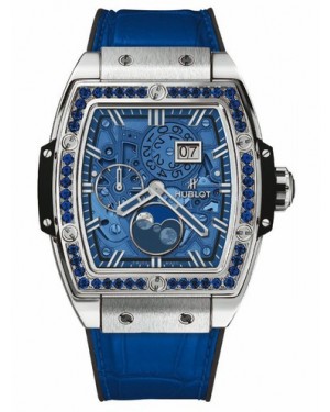 AAA Replica Hublot Spirit Of Big Bang Moonphase Titanium Dark Blue Watch 647.NX.5171.LR.1201