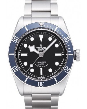 AAA Replica Tudor Heritage Black Bay Black Dial Steel Strap Mens Watch 79220B-2