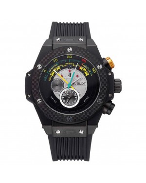 Hublot Big Bang Unico Bi-Retrograde Chrono King Black Steel Case Black Rubber Strap 622771
