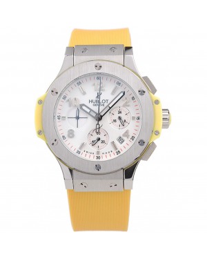 Hublot Big Bang Yellow Strap White Dial Watch 98071