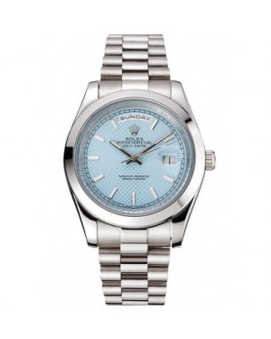 Rolex Day Date 40 Ice Blue Dial Stainless Steel Case And Bracelet