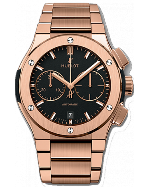 AAA Replica Hublot Classic Fusion Chronograph King Gold Bracelet Watch 520.OX.1180.OX