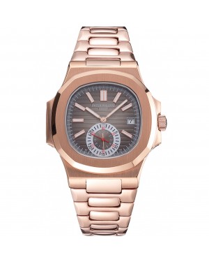 Patek Philippe Nautilus Gray Dial Rose Gold Case And Bracelet