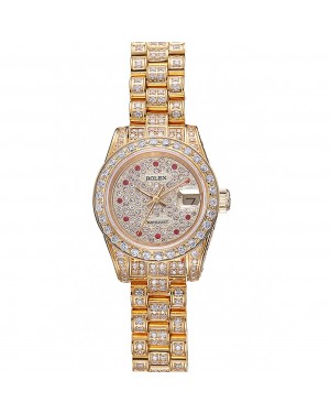 Swiss Rolex DateJust Diamond Dial Gold 622024