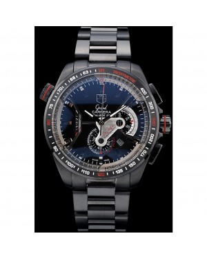 Tag Heuer Carrera Black Stainless Steel Case Black Dial 98243