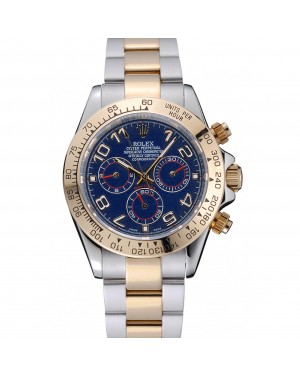Rolex Cosmograph Daytona Blue Dial Two Tone Stainless Steel Bracelet 1454246