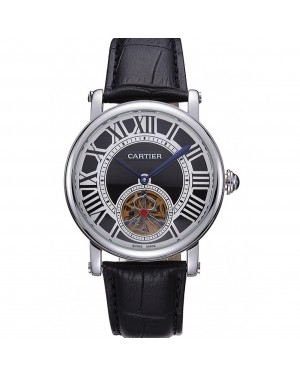 Cartier Rotonde Flying Tourbillon Black Dial 621955